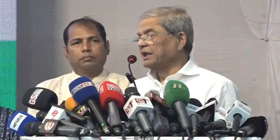 BNP Secretary General Mirza Fakhrul Islam Alamgir delivering a speech | Photo: Taken from video