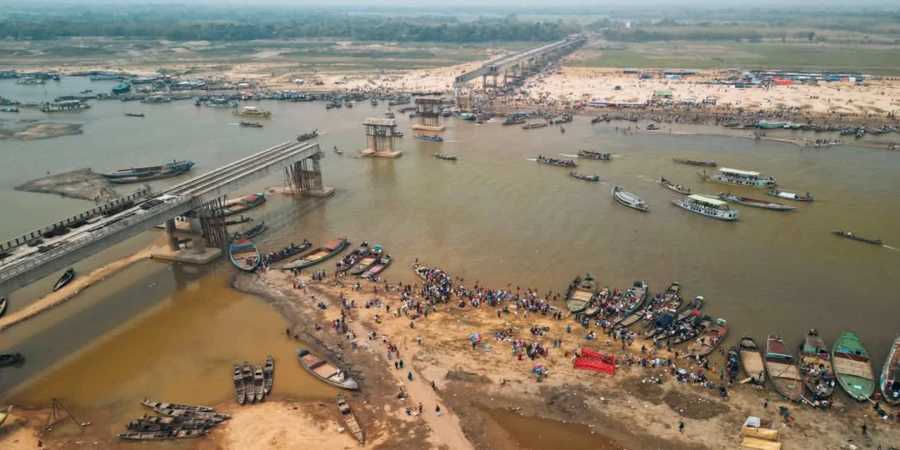 Seven Years On, Tk 85-Crore Jadukata Bridge in Sunamganj Still Incomplete Photo: Collected