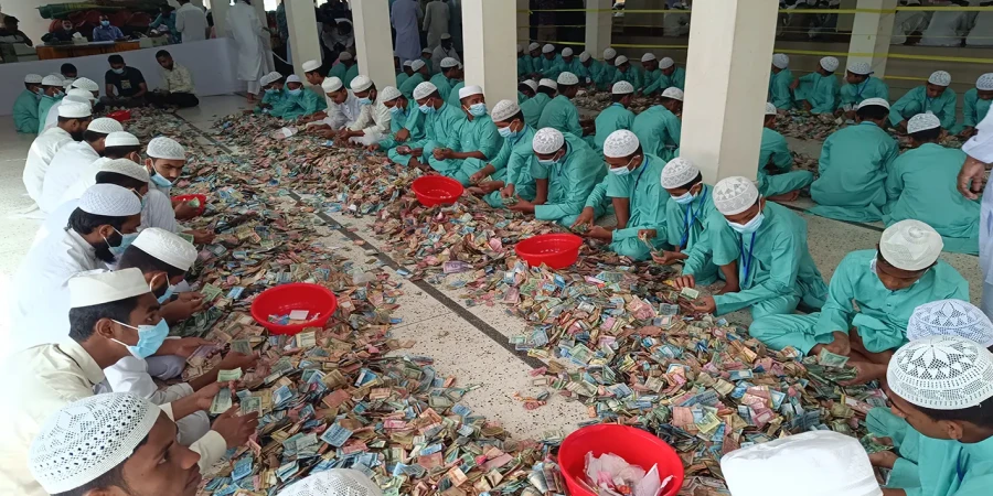 Record-Breaking Donations at Pagla Mosque: Over Tk 91.7 Million Collected from Charity Boxes Photo: Collected