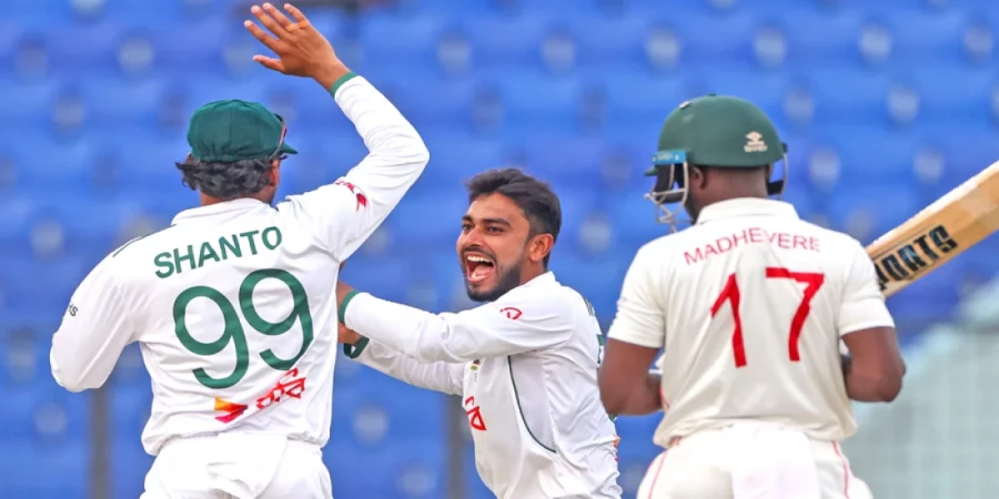 Mehidy Hasan Miraz Shines as Bangladesh Crushes Zimbabwe by an Innings and 106 Runs Photo: Collected