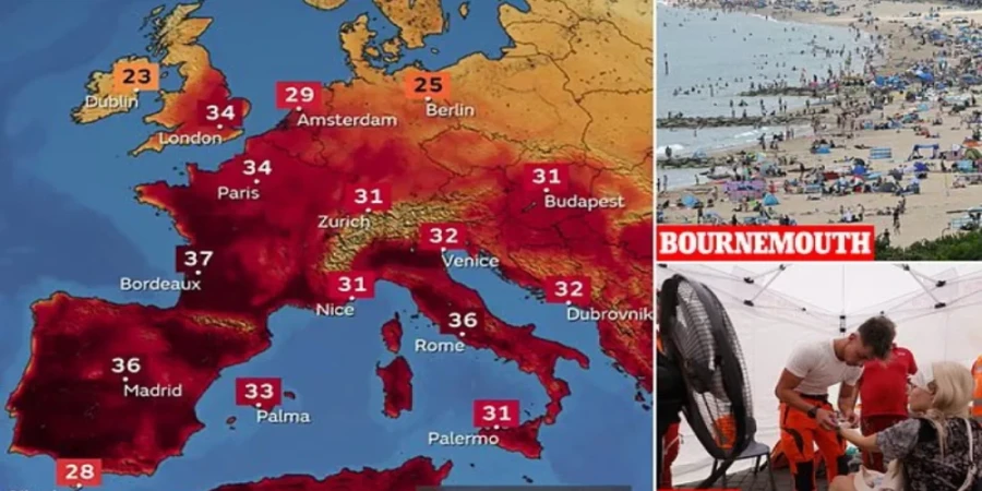 Europe Scorched by Intense Heatwave as Wildfire Risks Escalate Across the Continent Photo: Collected